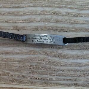 Jeanine Payer Leather Sterling Silver Bracelet